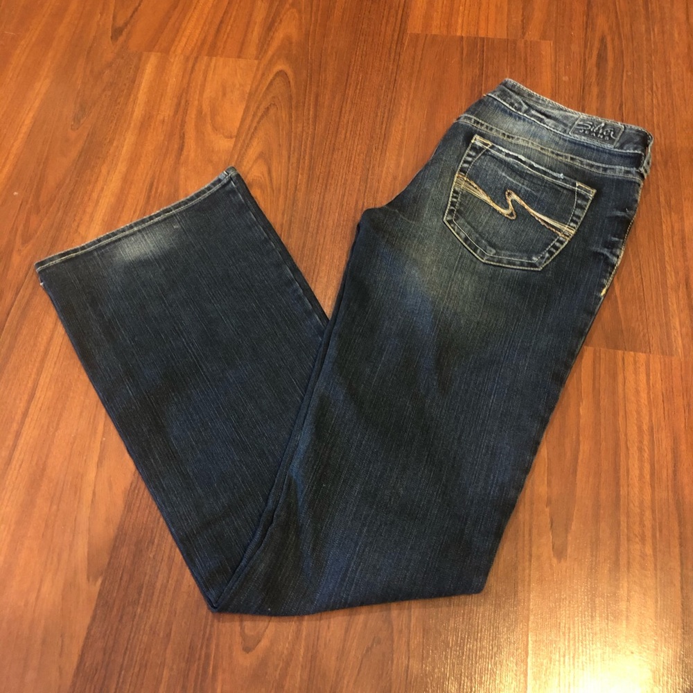Silver Long Bootcut Jeans